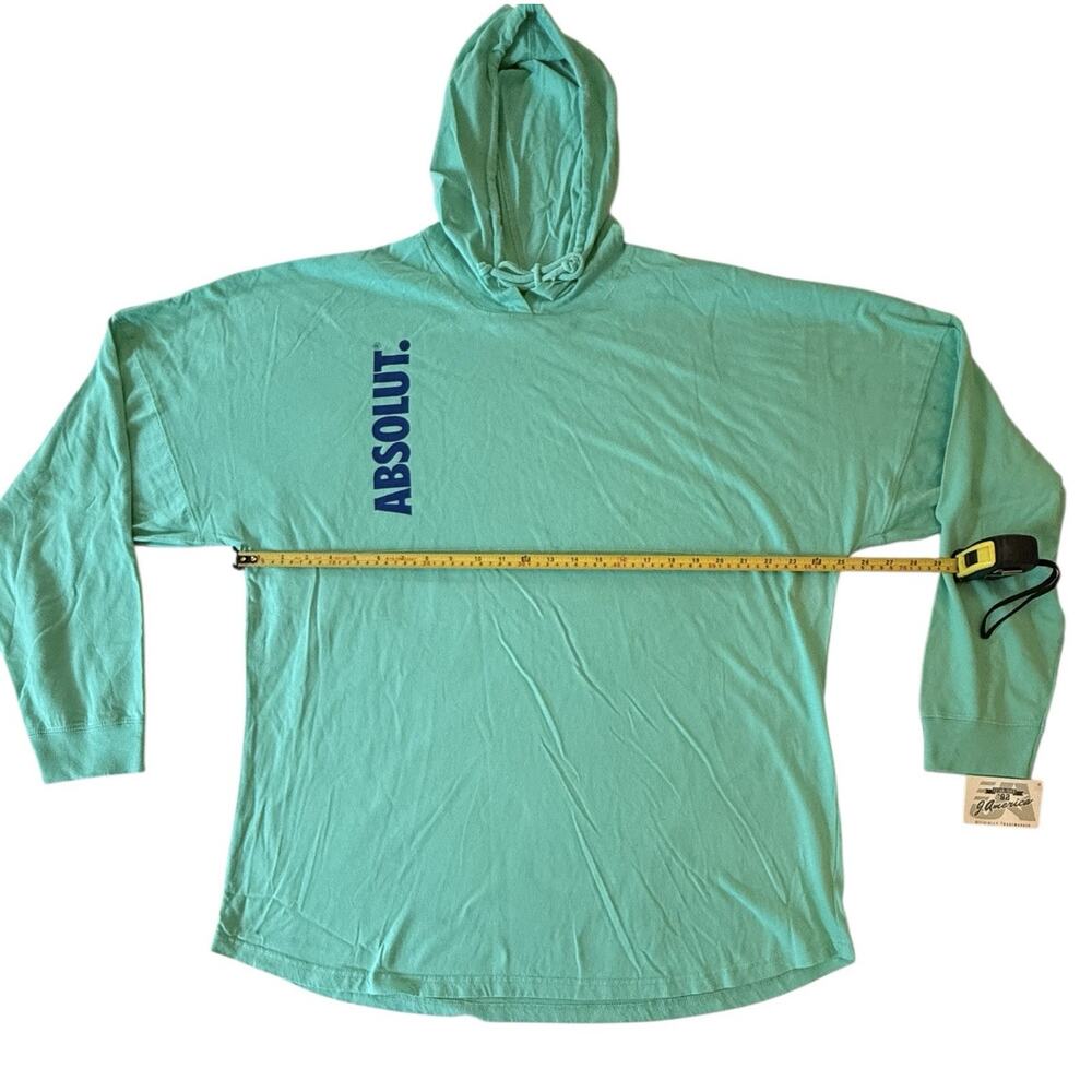 J. America Hooded Game Day Jersey Absolut. Mint Green XXL T-Shirt Cotton NWT - Picture 8 of 16